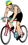 cartoon of bicyclist